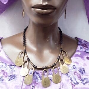 ANTIQUE TRIBAL BRASS NECKLACE SET