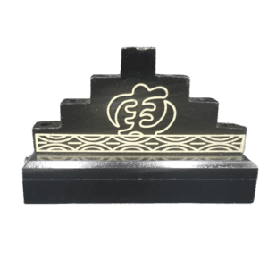 KWANZAA KINARA CANDLE HOLDER (Gye Nyame). Storage Below